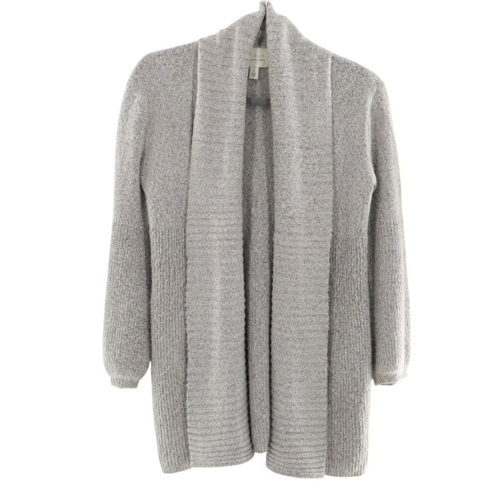 Hinge Knit Cardigan Womens‎ S Gray Quiet Luxury Travel Slouchy Weekend Oversized